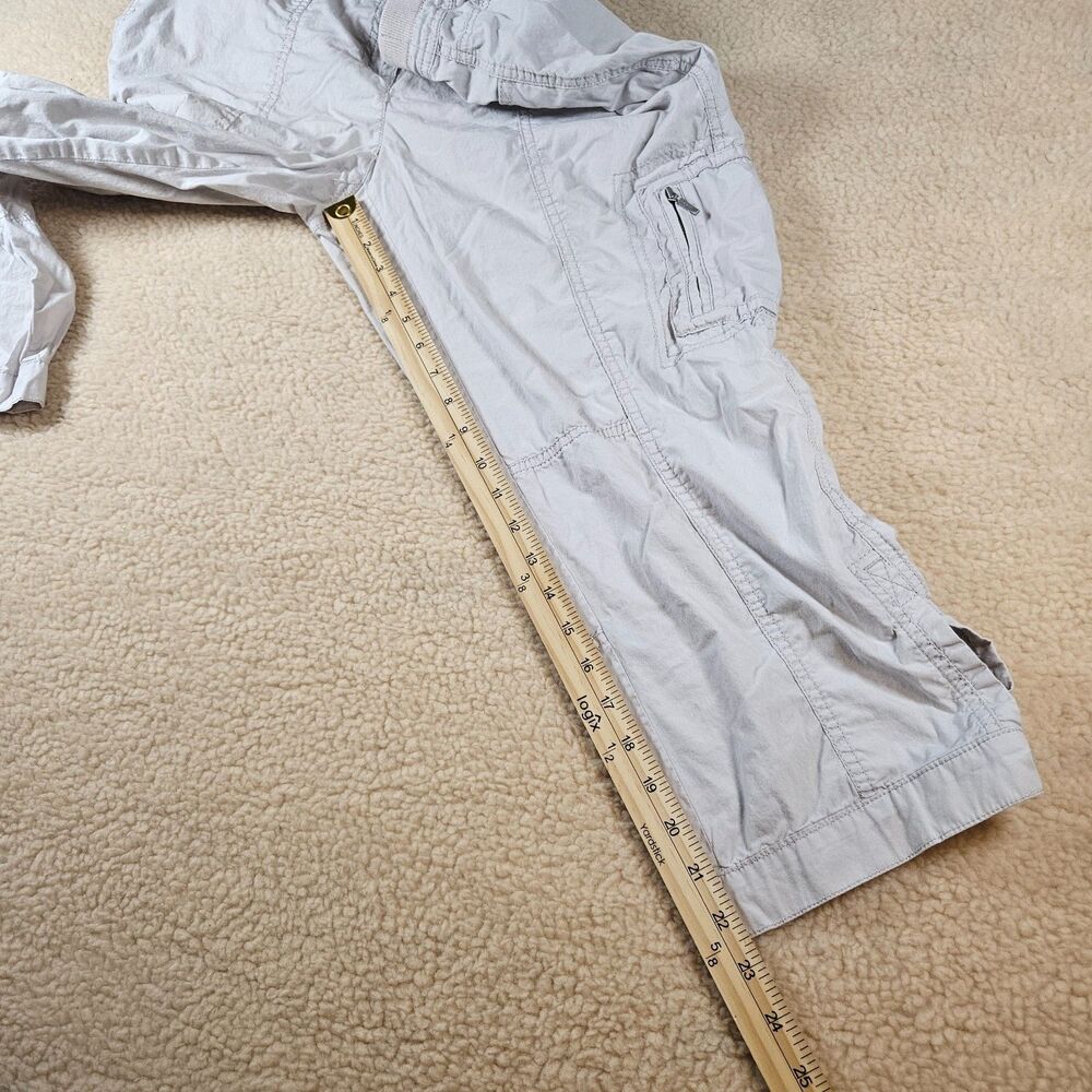 Chico's Cargo Capri Pants Womens Size 1 Khaki Stretch Utility Cropped Zip Pocket - Picture 5 of 10